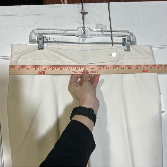 Calvin Klein Women’s Straight Leg Pants Business Classic Fit Cream Size 14 NWT - Picture 7 of 9